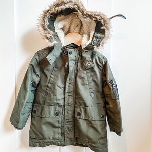 ❄️ 1.5-2.5y H&M Kids Army Green Winter Jacket